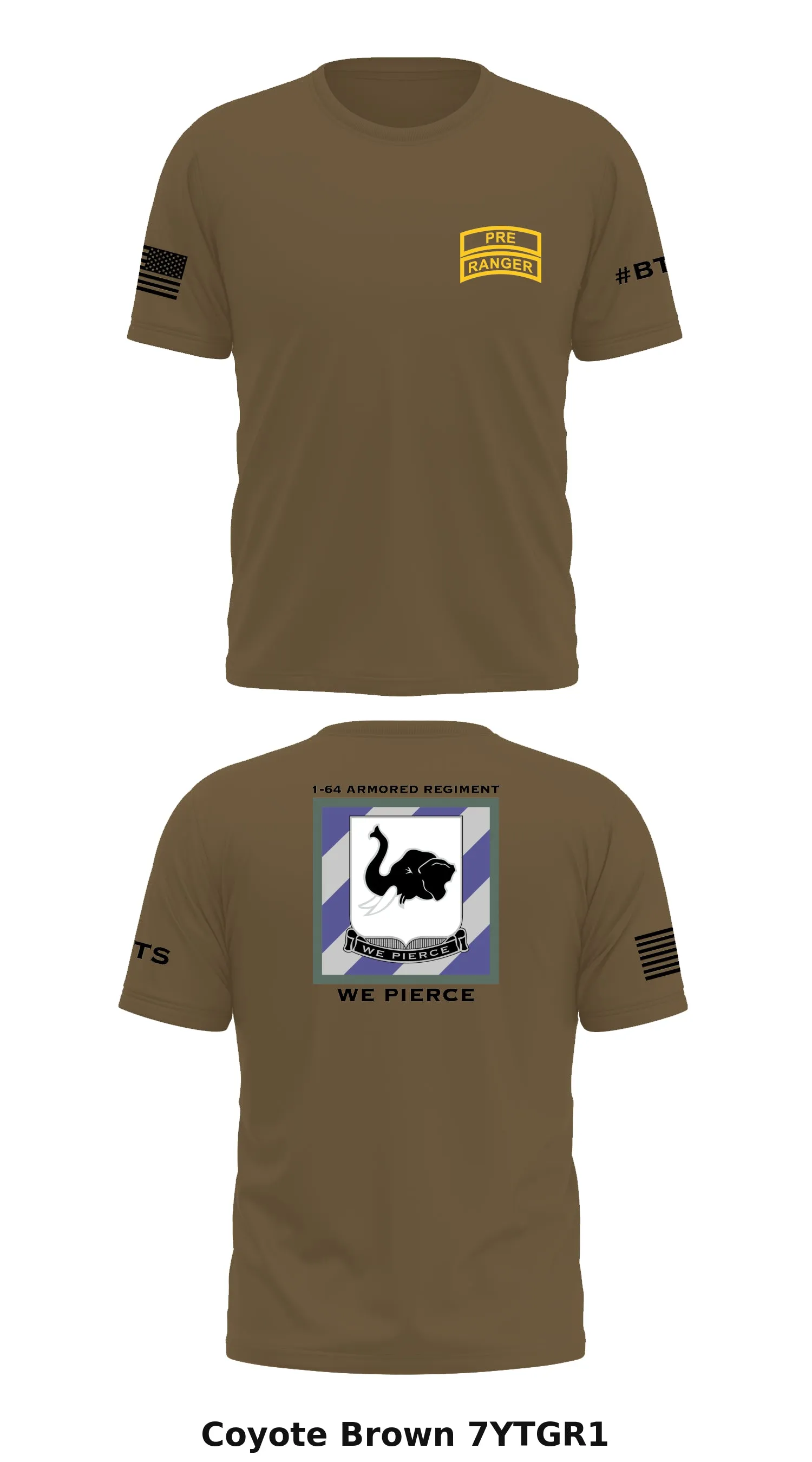 1-64 Armored Regiment Store 1 Core Men's SS Performance Tee - 7YTGR1