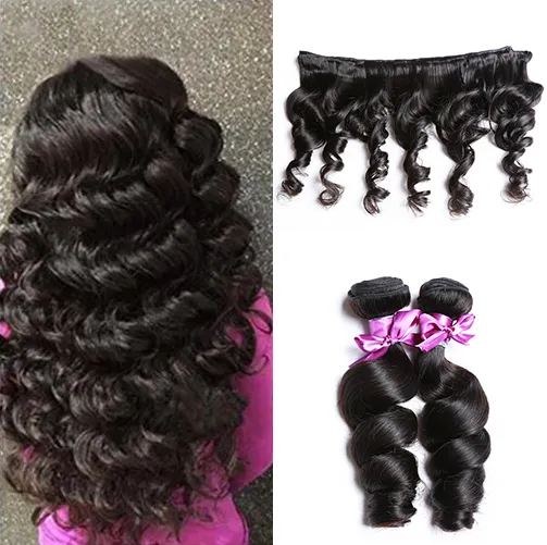 13" X 4" LACE FRONTAL -LOOSE WAVE   2 BUNDLES