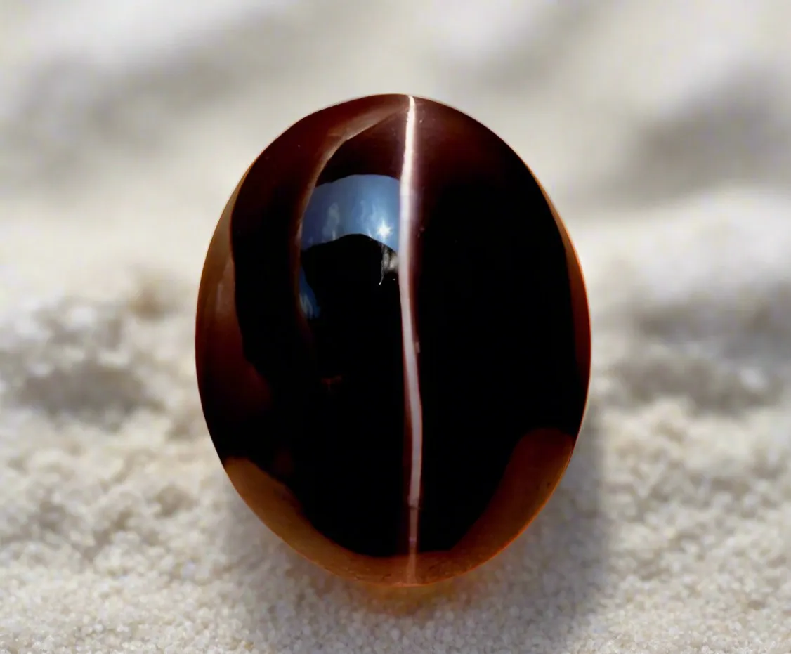 15.67 ct. Cats Eye Sillimanite, Precious African Gem, Razor Sharp Eye