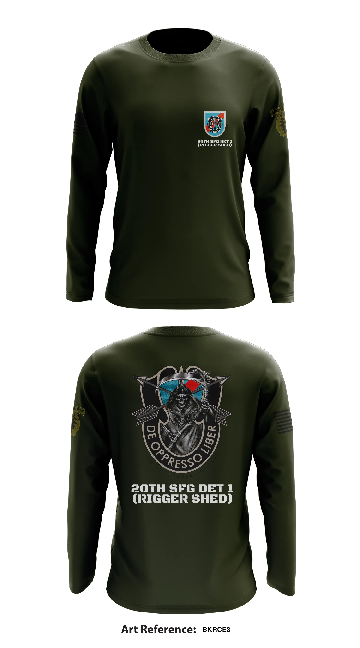 20th SFG DET 1 Rigger Store 1 Core Men's LS Performance Tee - bkRCE3