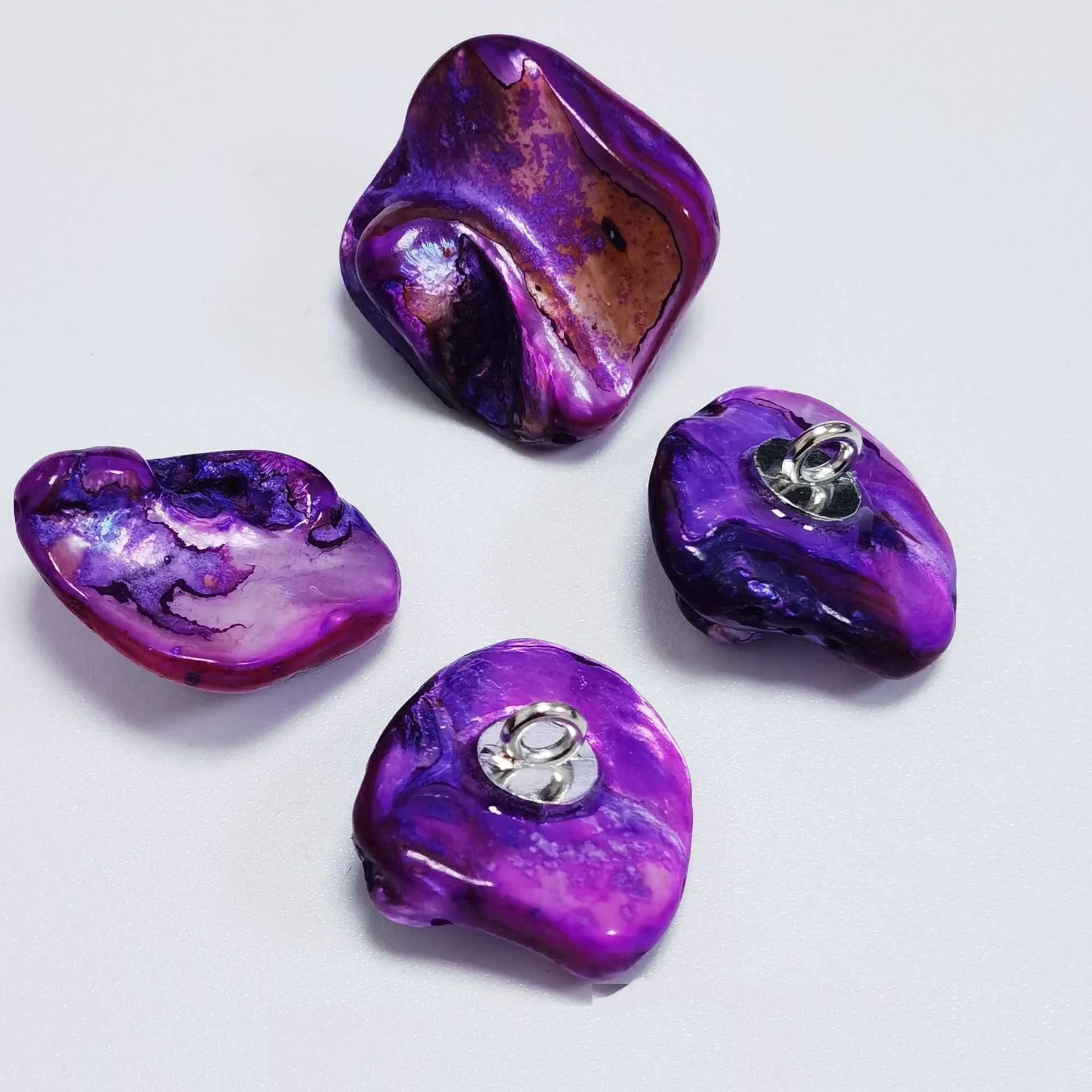 20x16mm Irregular Freshwater Shell Shank Buttons 99 Pack