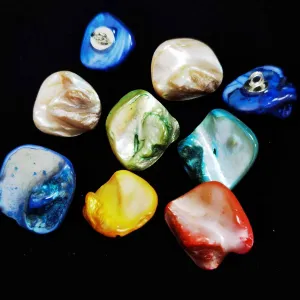 20x16mm Irregular Freshwater Shell Shank Buttons 99 Pack