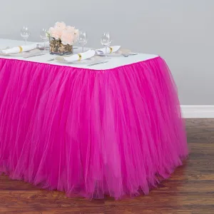 21 ft. Tulle Tutu Table Skirt (6 Colors)