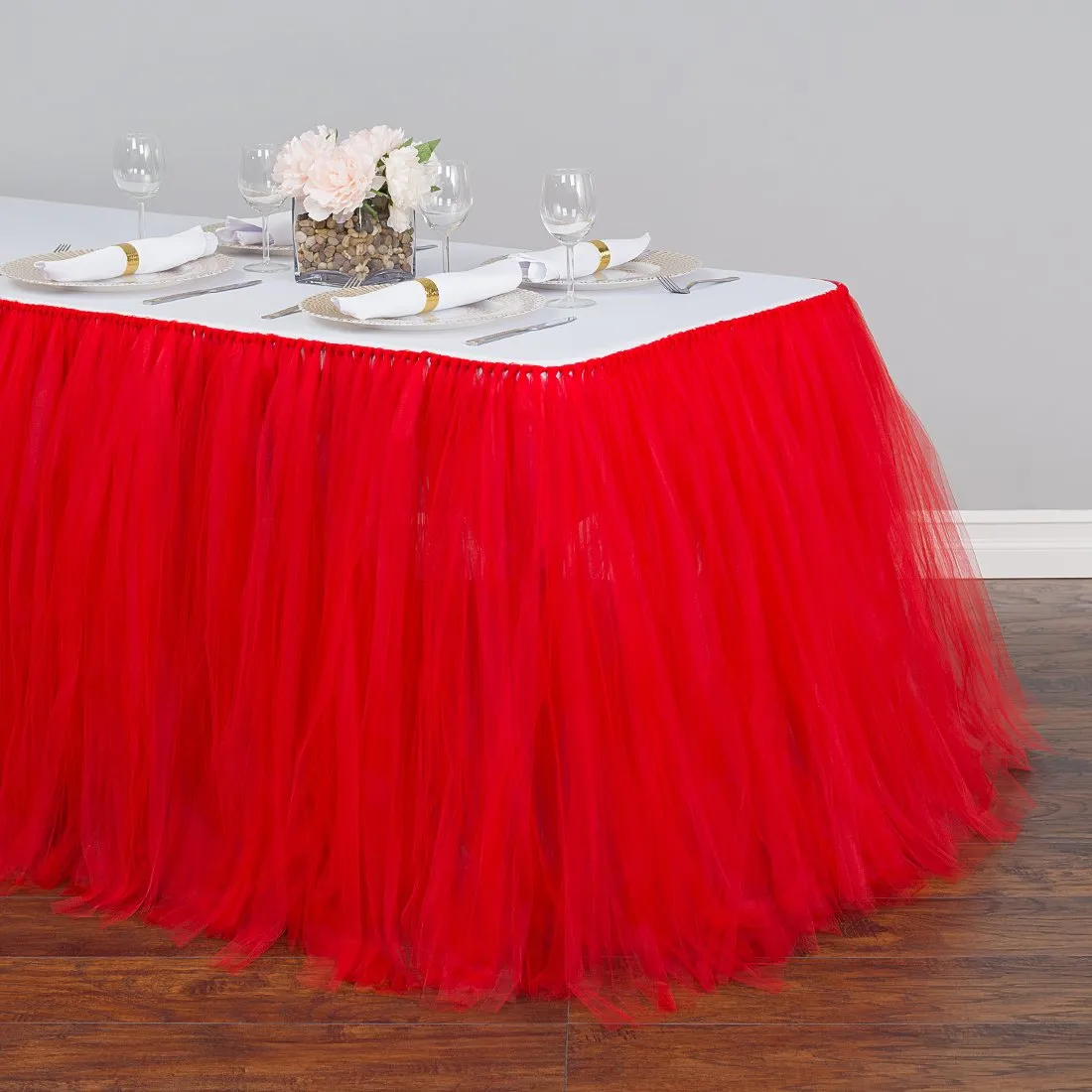 21 ft. Tulle Tutu Table Skirt (6 Colors)