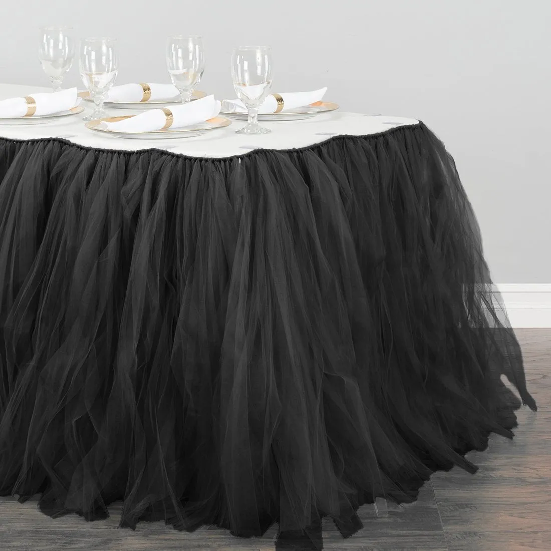 21 ft. Tulle Tutu Table Skirt (6 Colors)
