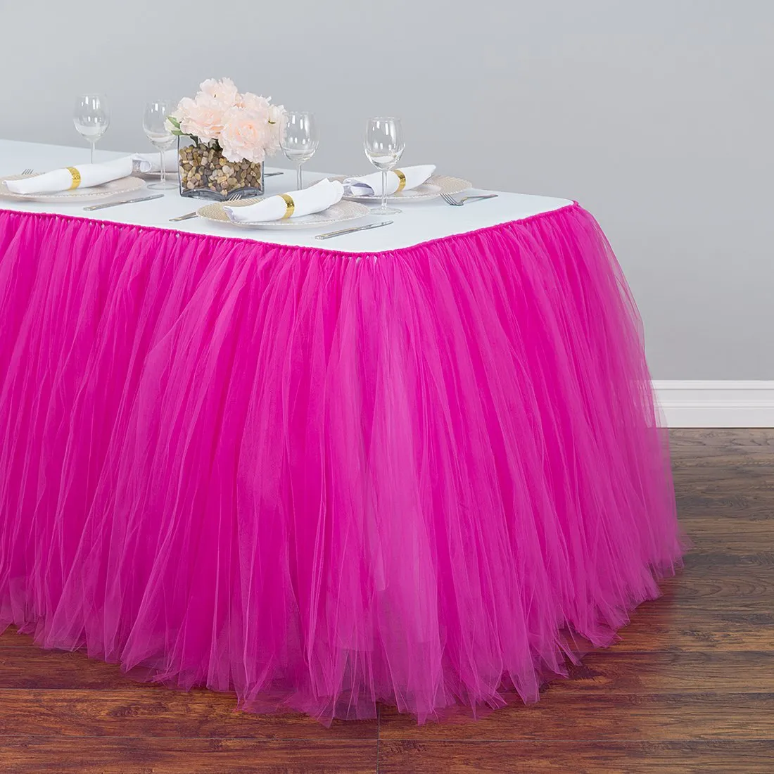 21 ft. Tulle Tutu Table Skirt (6 Colors)