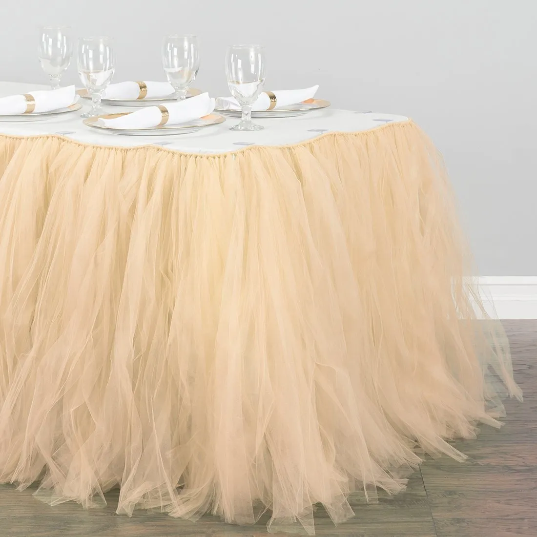 21 ft. Tulle Tutu Table Skirt (6 Colors)
