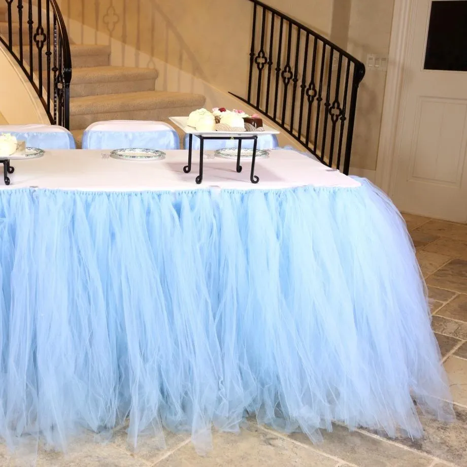 21 ft. Tulle Tutu Table Skirt (6 Colors)