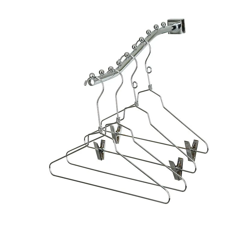 30.5cm Kid Size Metal Coat Hanger With Clips (3.5mm thick) Sold in Bundles of 25/50/100