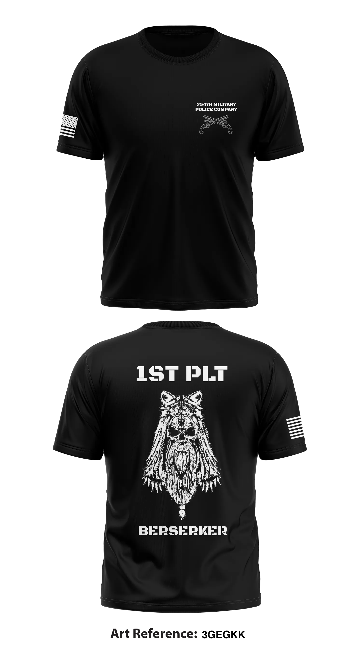 354th MP CO 1st PLT BERSERKER Store 1 Core Men's SS Performance Tee - 3geGKK