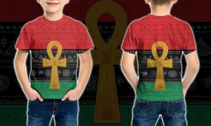 3D African Pan African Ankh Pan Africanism Kid Tshirt Apparel QT209490