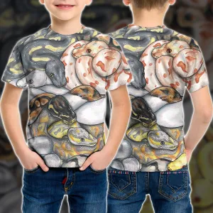 3D Ball Python Shirts and Shorts Kid Tshirt QT212291