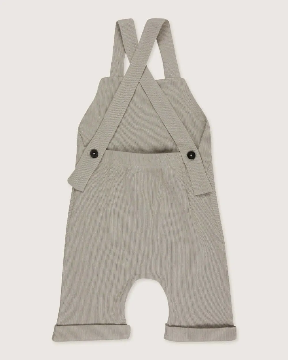 3D Bear Rib Shortie Dungarees