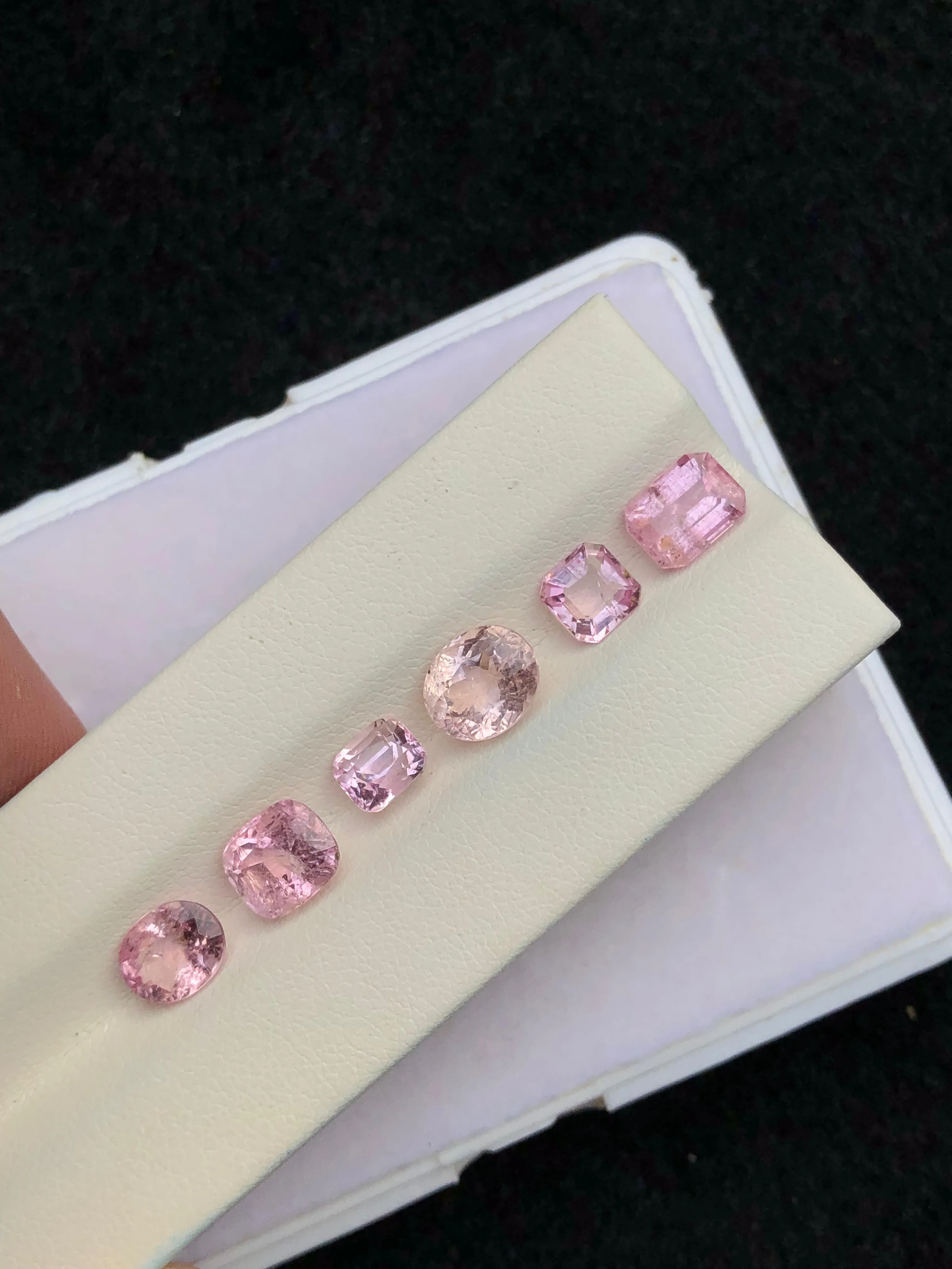 7.9 Carats Rare Pink Topaz Loose Gems - Cushion Cut, Emerald Cut, Oval