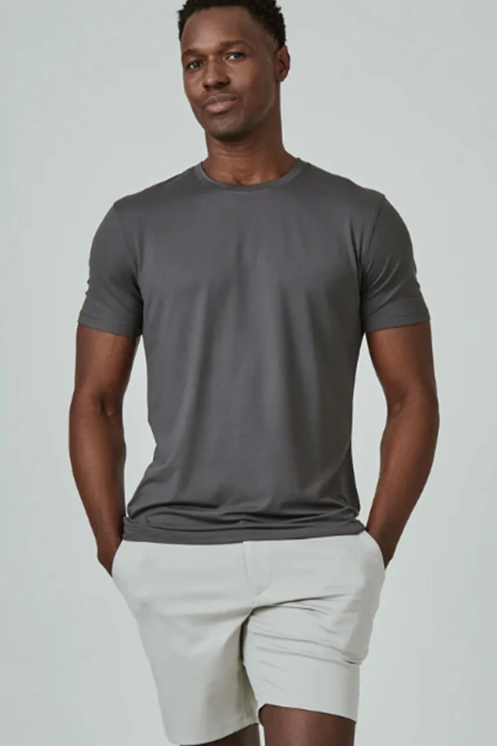 7Diamonds Core Crew T-Shirt for Men in Graphite | CSMT-4207-GRAPHITE