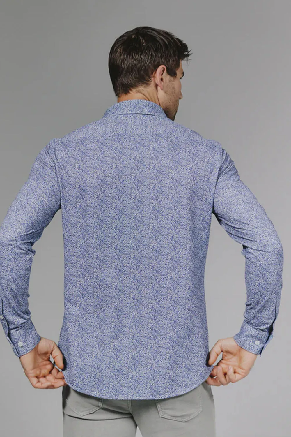 7Diamonds Prague Woven Shirt for Men in Blue | SMKL-8052-BLUE