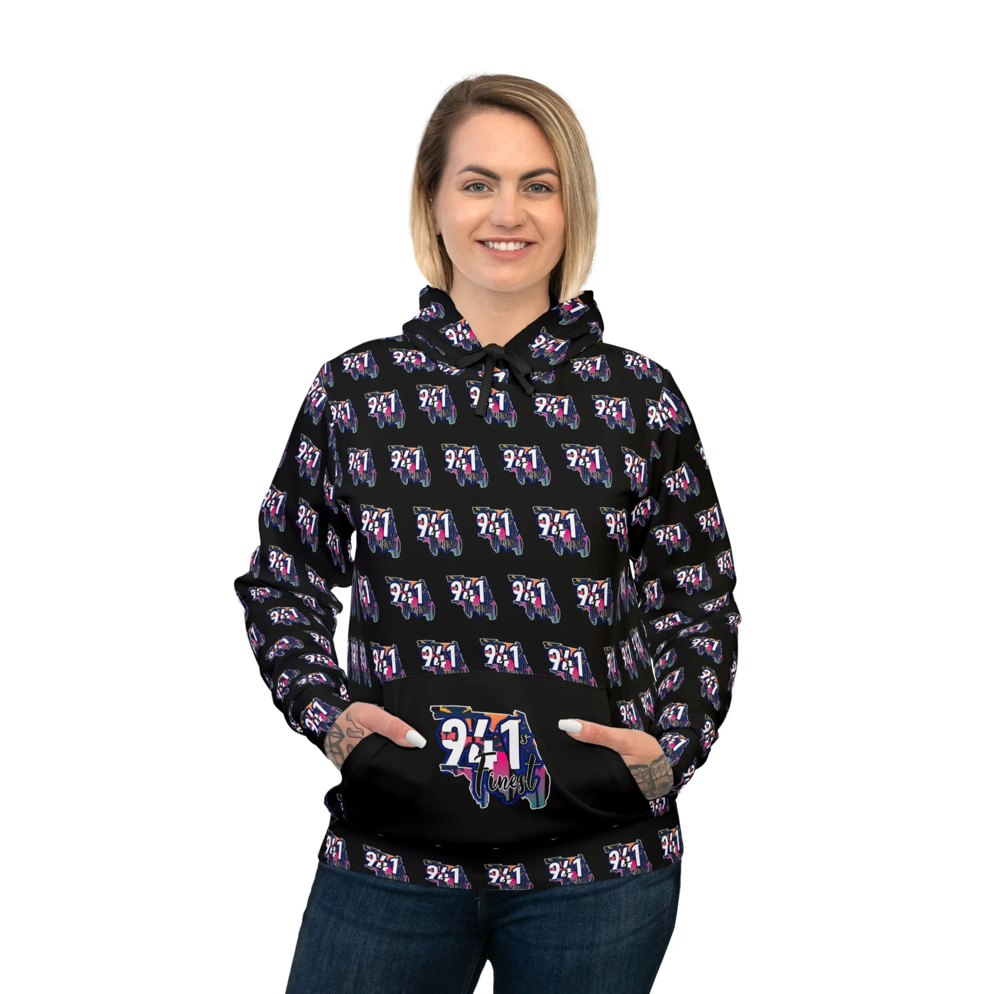 941’s Finest all over Athletic Hoodie