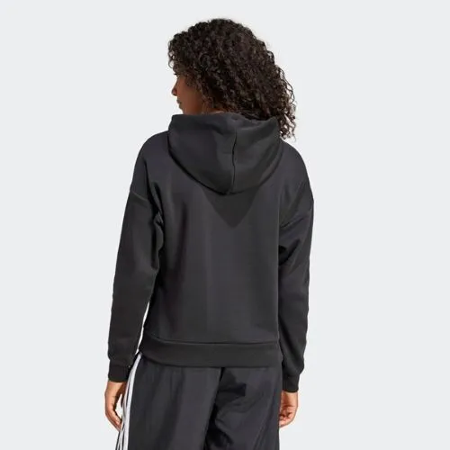 Adidas Womens Small Logo Feel Cozy Hoodie Black/White
