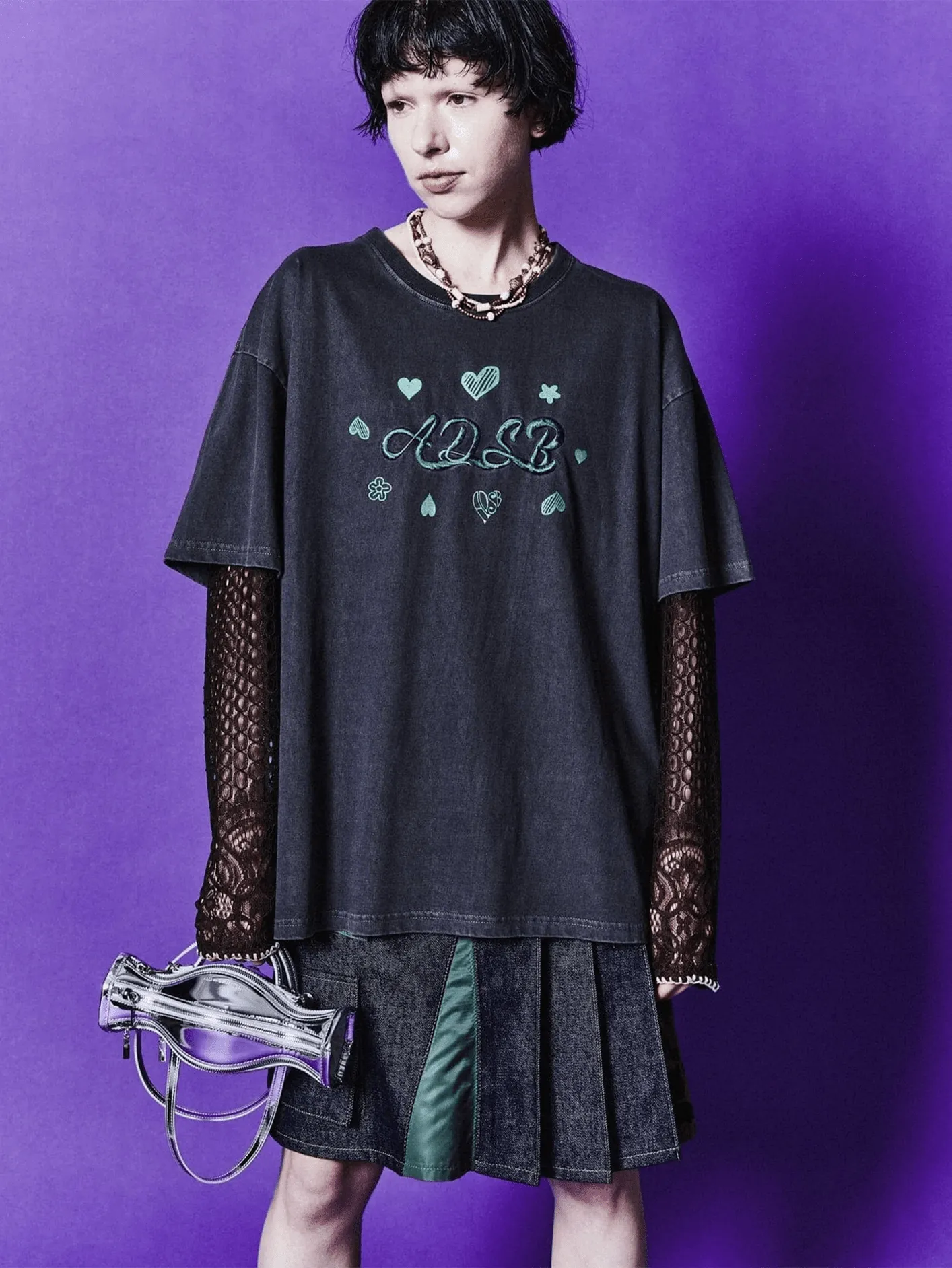 ADSB Hearts Card T-Shirts - Chcoal