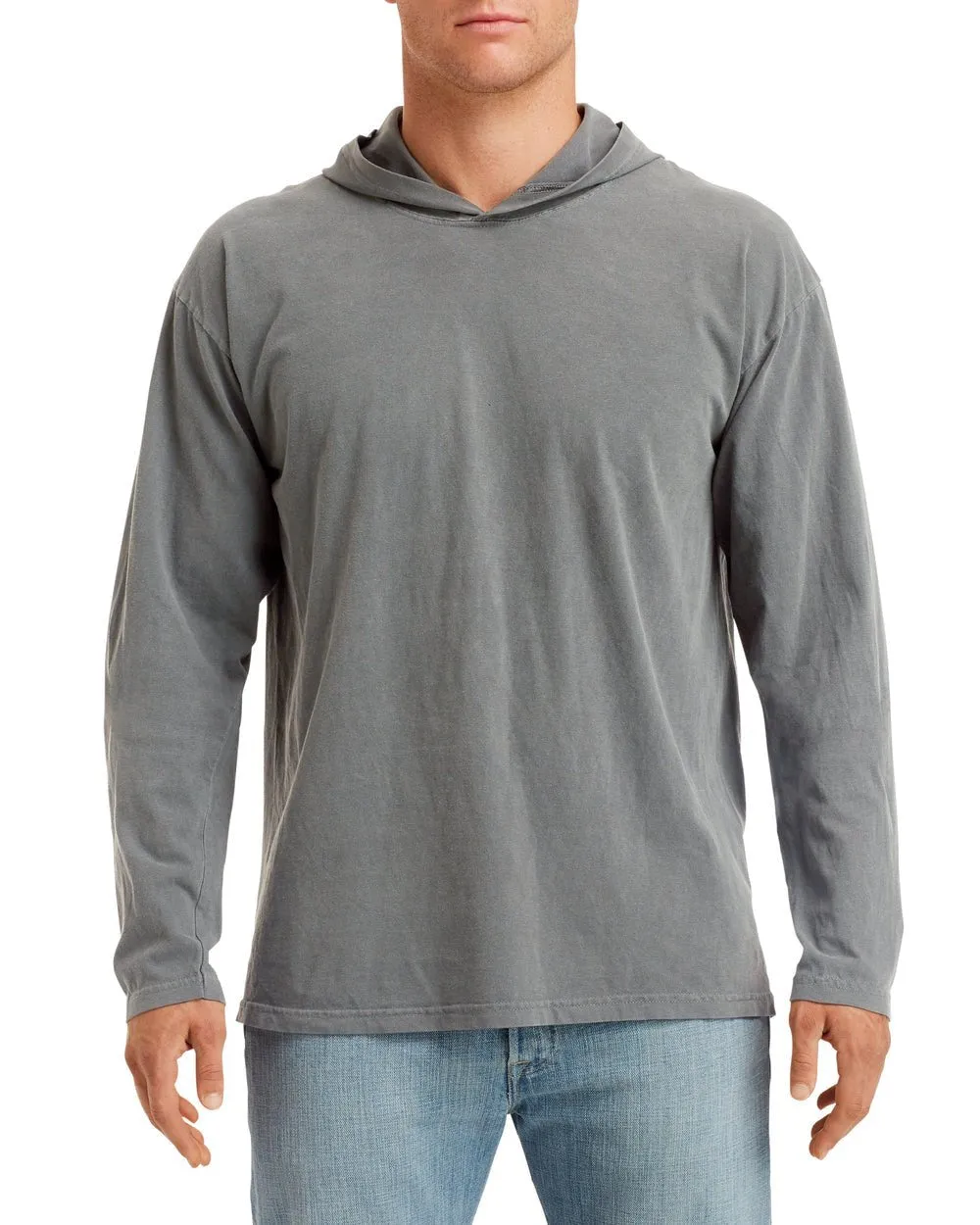 Adult Heavyweight Long Sleeve Hooded T-Shirt