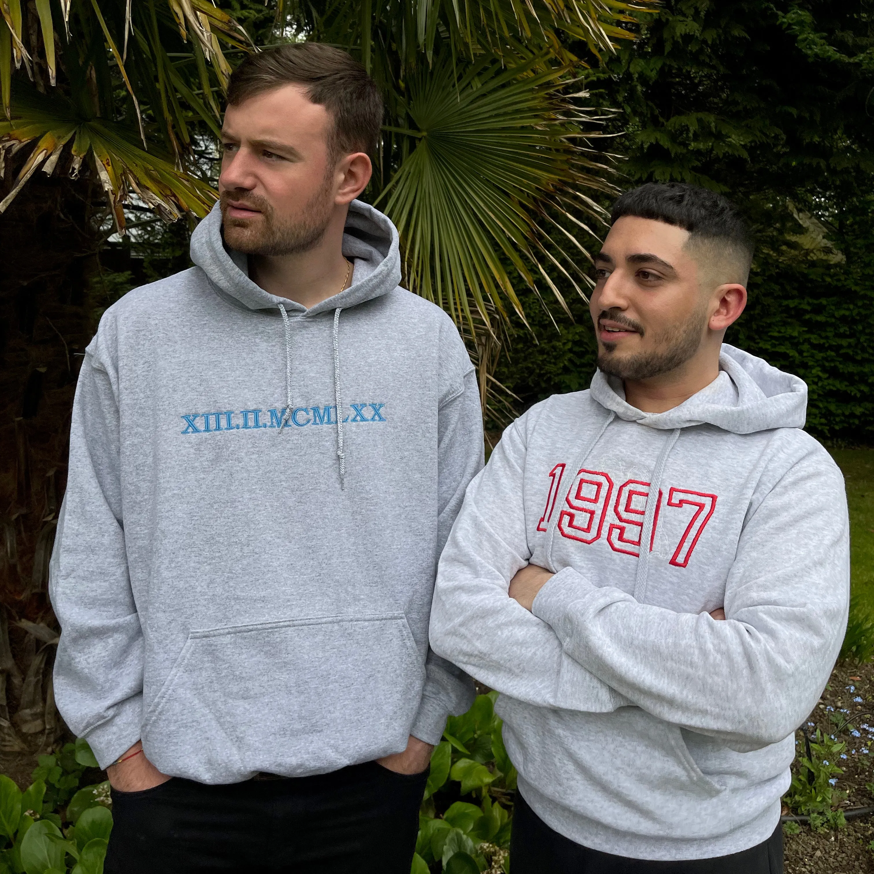 Adult hoodie personalised roman numerals