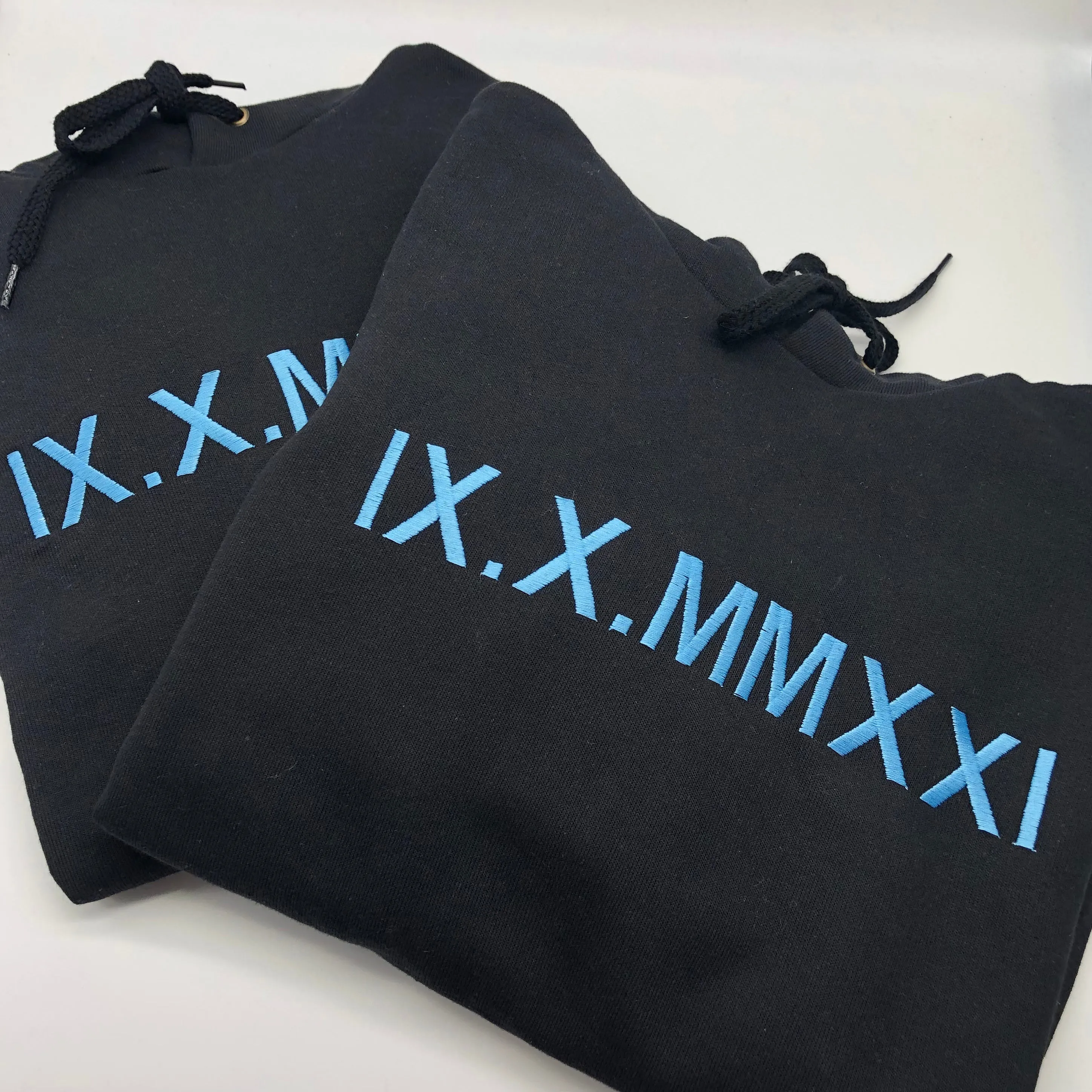 Adult hoodie personalised roman numerals