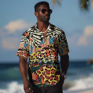 African Wildlife Hawaiian Shirt Animal Pattern DT02