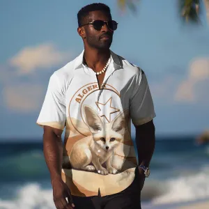 Afro Algeria Fennec Fox Hawaiian Shirt Algerian Sahara Vulpes zerda LT14