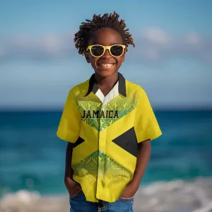 Afro-Jamaicans Custom Kid Hawaiian Shirt Reggae Boyz With Traditional Pattern LT9