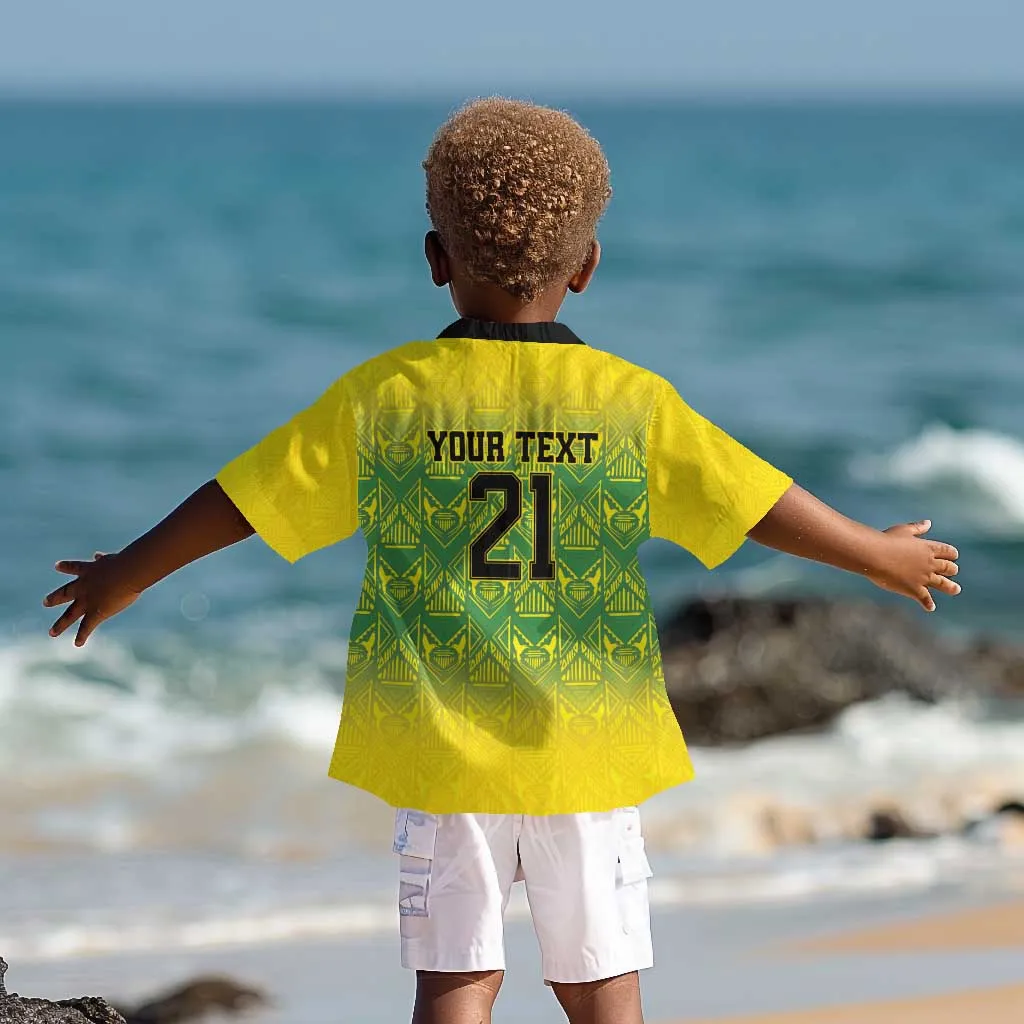 Afro-Jamaicans Custom Kid Hawaiian Shirt Reggae Boyz With Traditional Pattern LT9