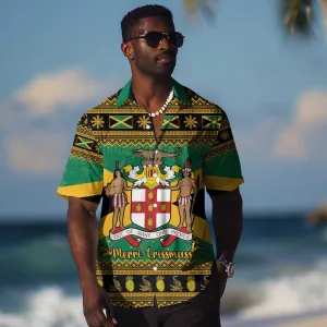 Afro-Jamaicans Hawaiian Shirt Coat Of Arms - Merry Christmas LT15