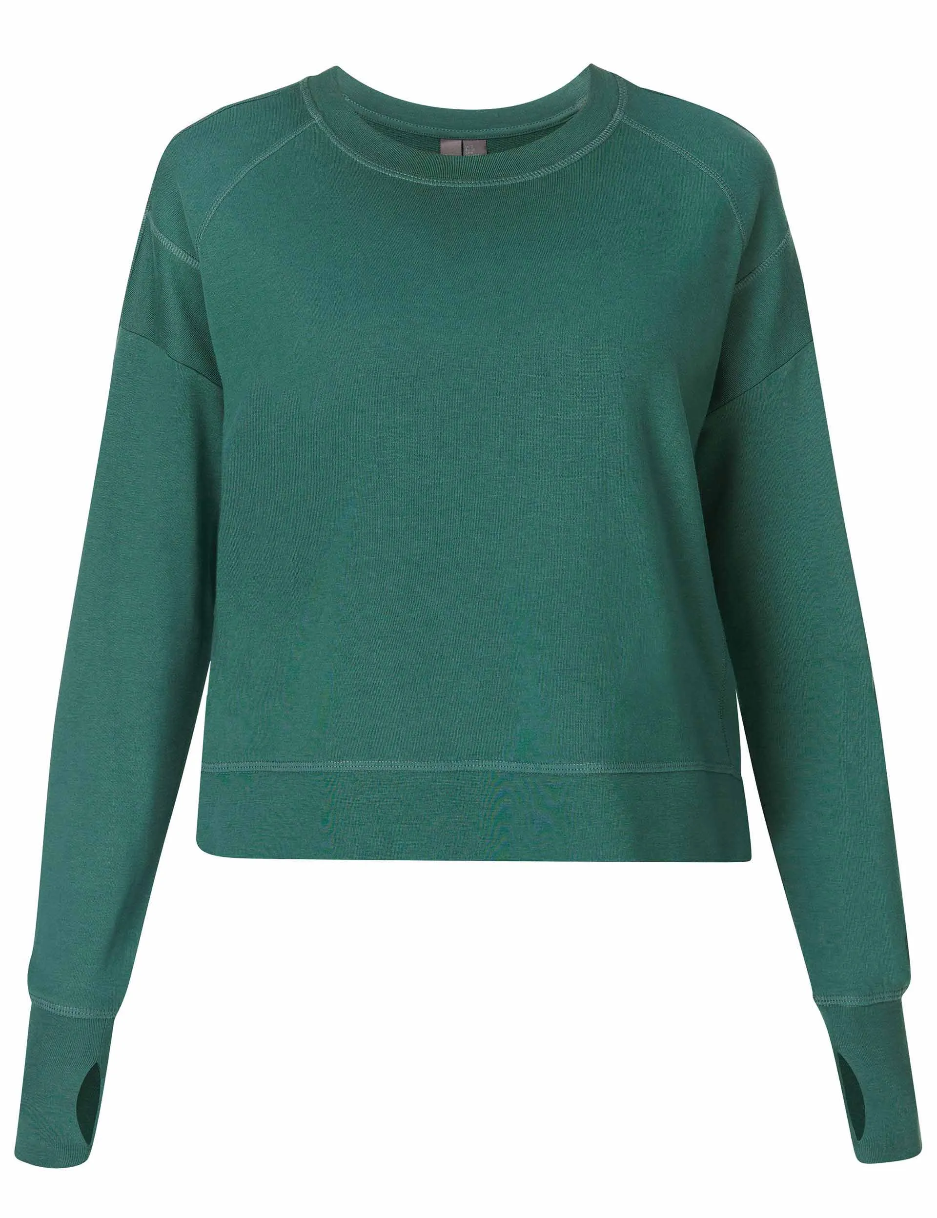 After Class Crop Sweatshirt - Glade Green