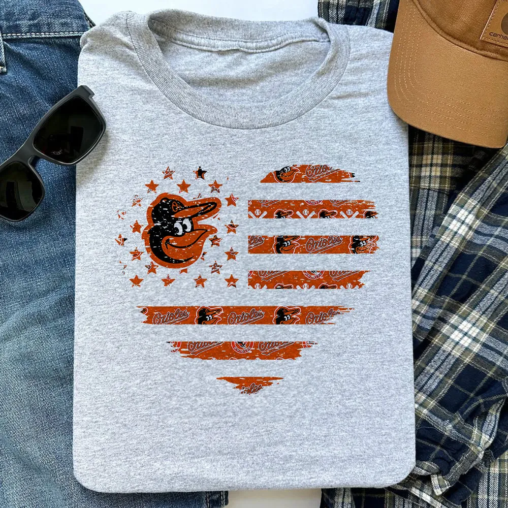 American Flag Heart Shirt - BTMORO