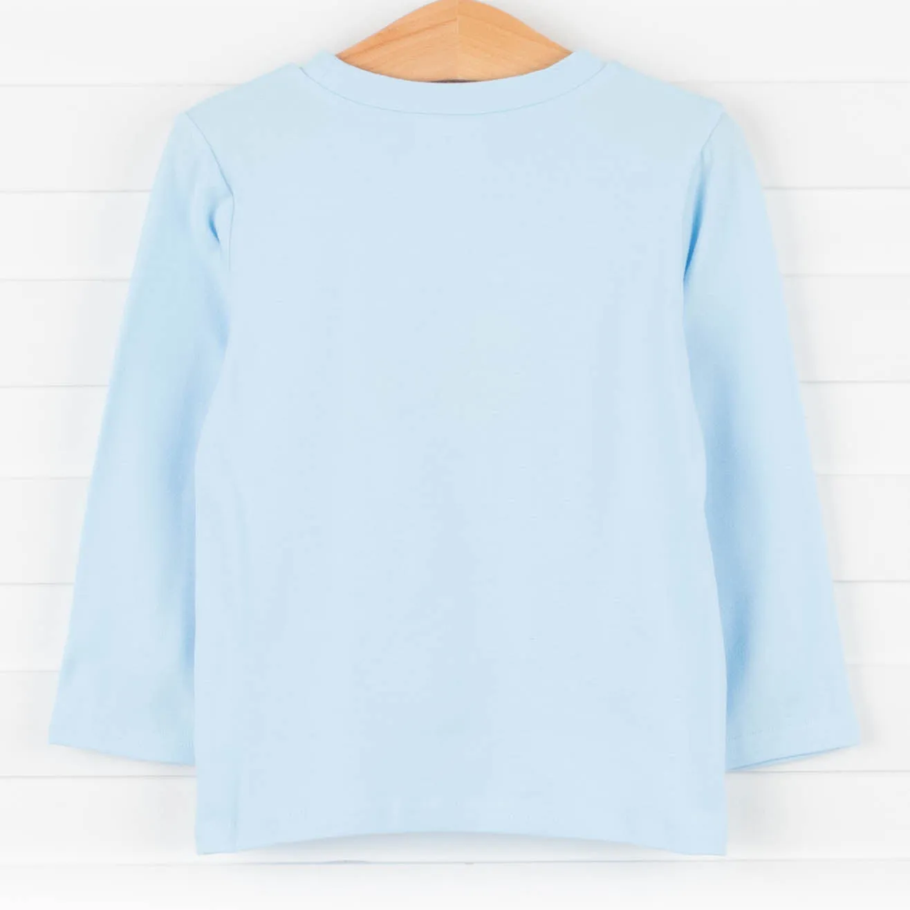 Animal Hay Ride Applique Shirt, Blue
