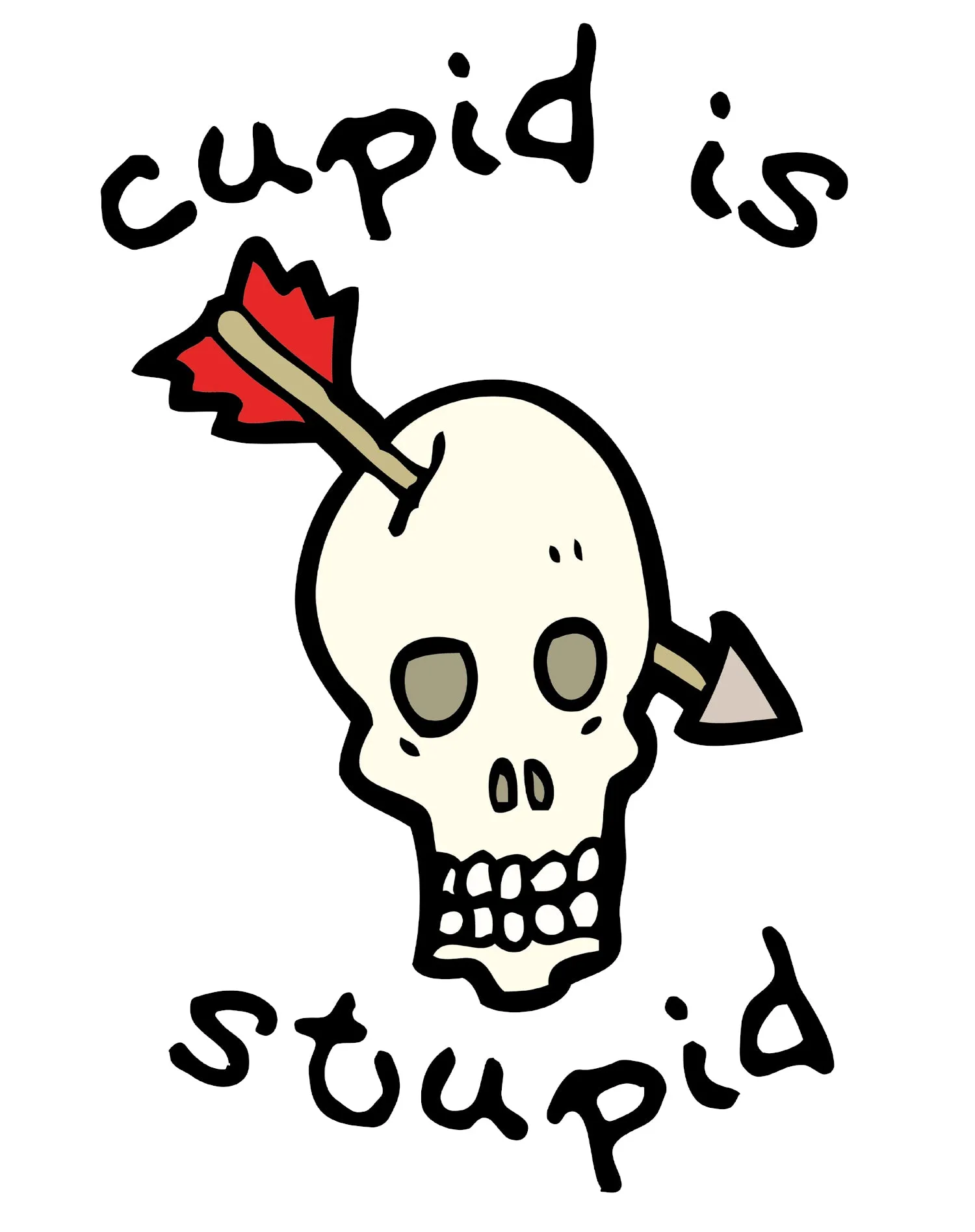 Anti Valentine Cupid Is Stupid Women's T-shirt