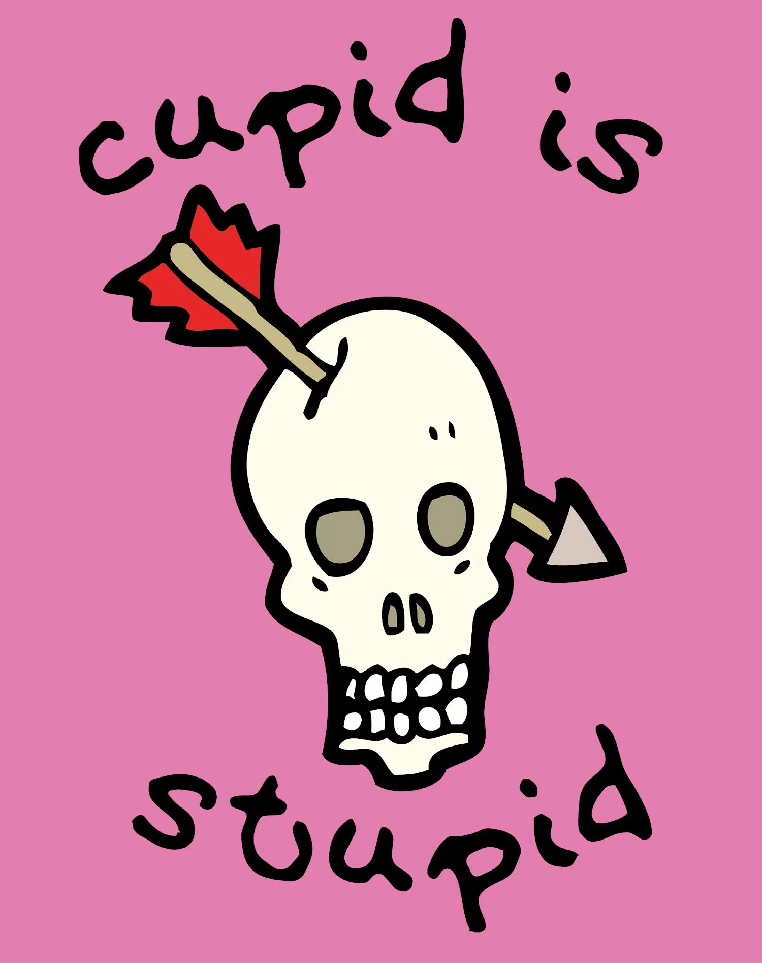 Anti Valentine Cupid Is Stupid Women's T-shirt
