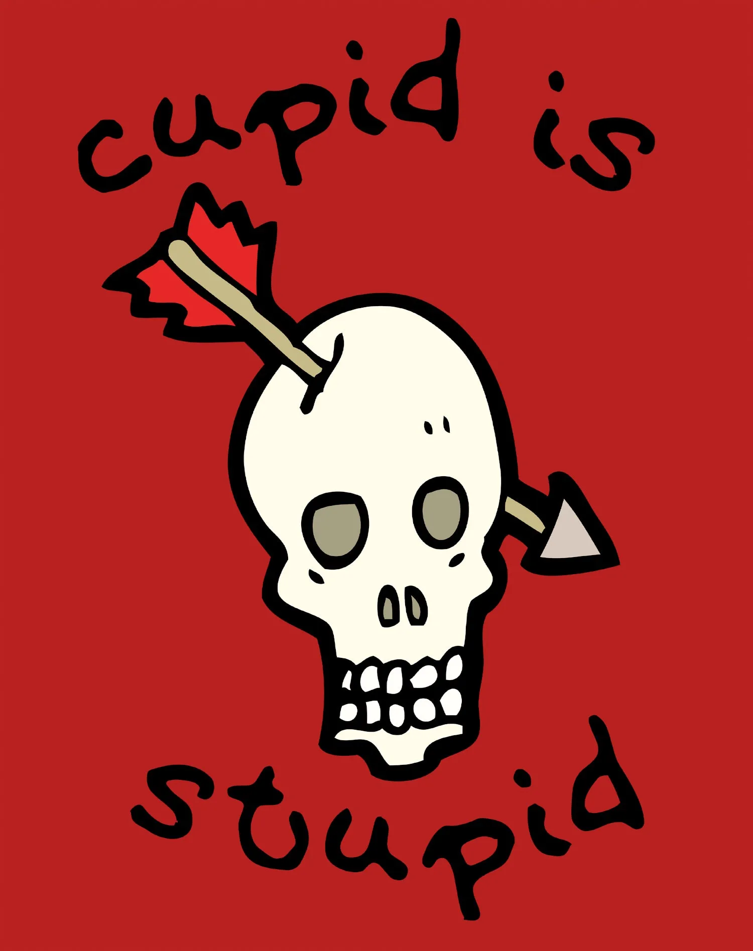 Anti Valentine Cupid Is Stupid Women's T-shirt