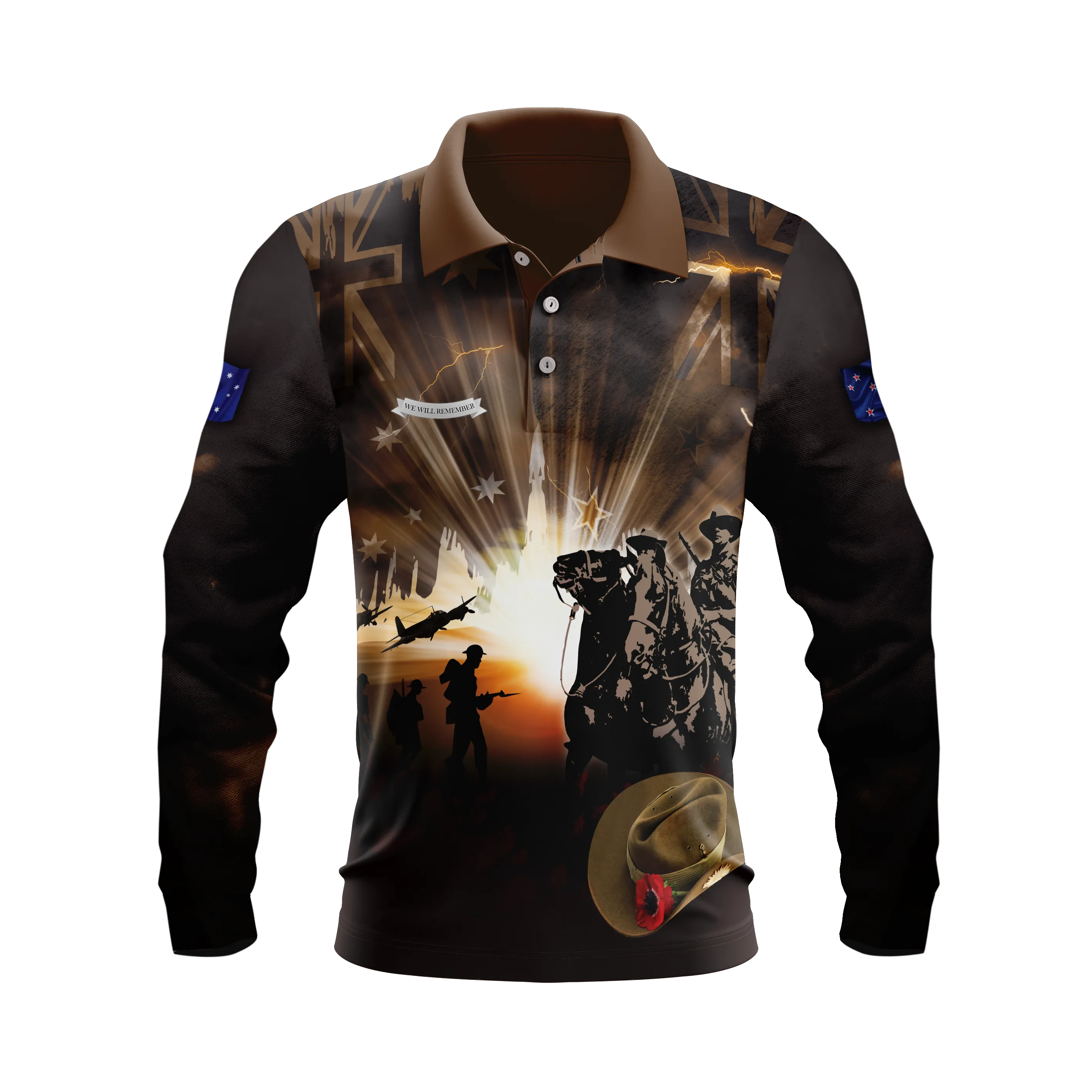 Anzac Brown Polo shirt