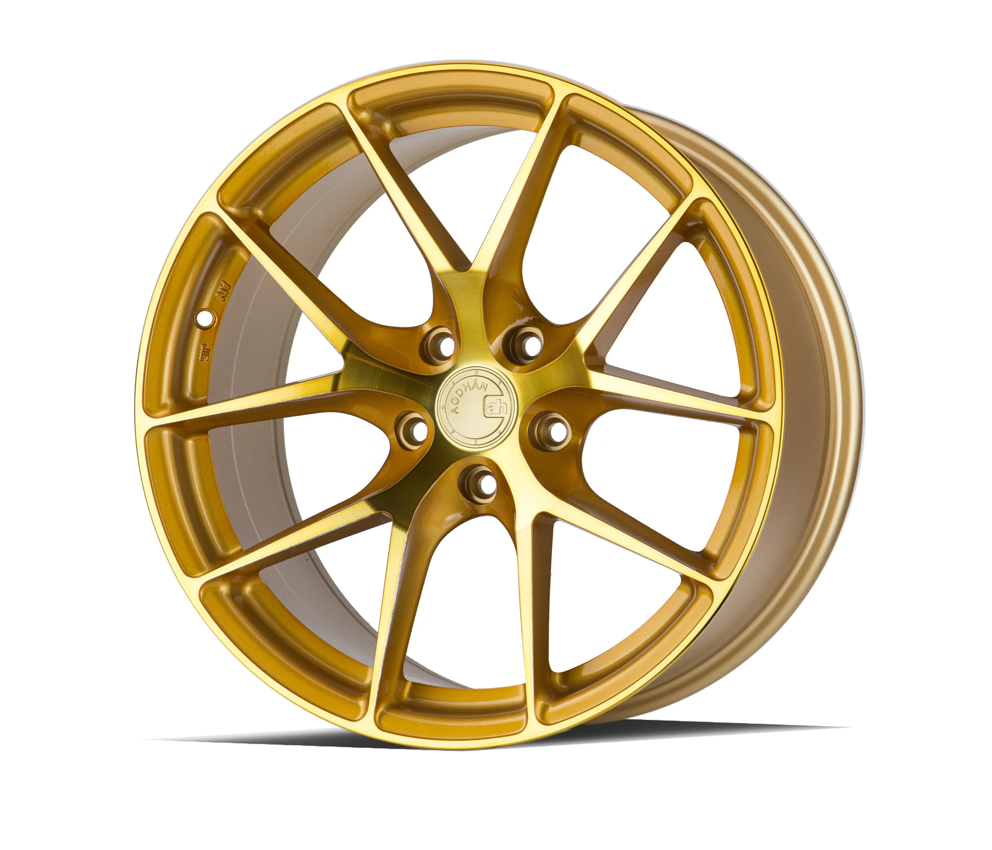 Aodhan LS007 19x9.5 5X114.3  35 Gold Machined Face