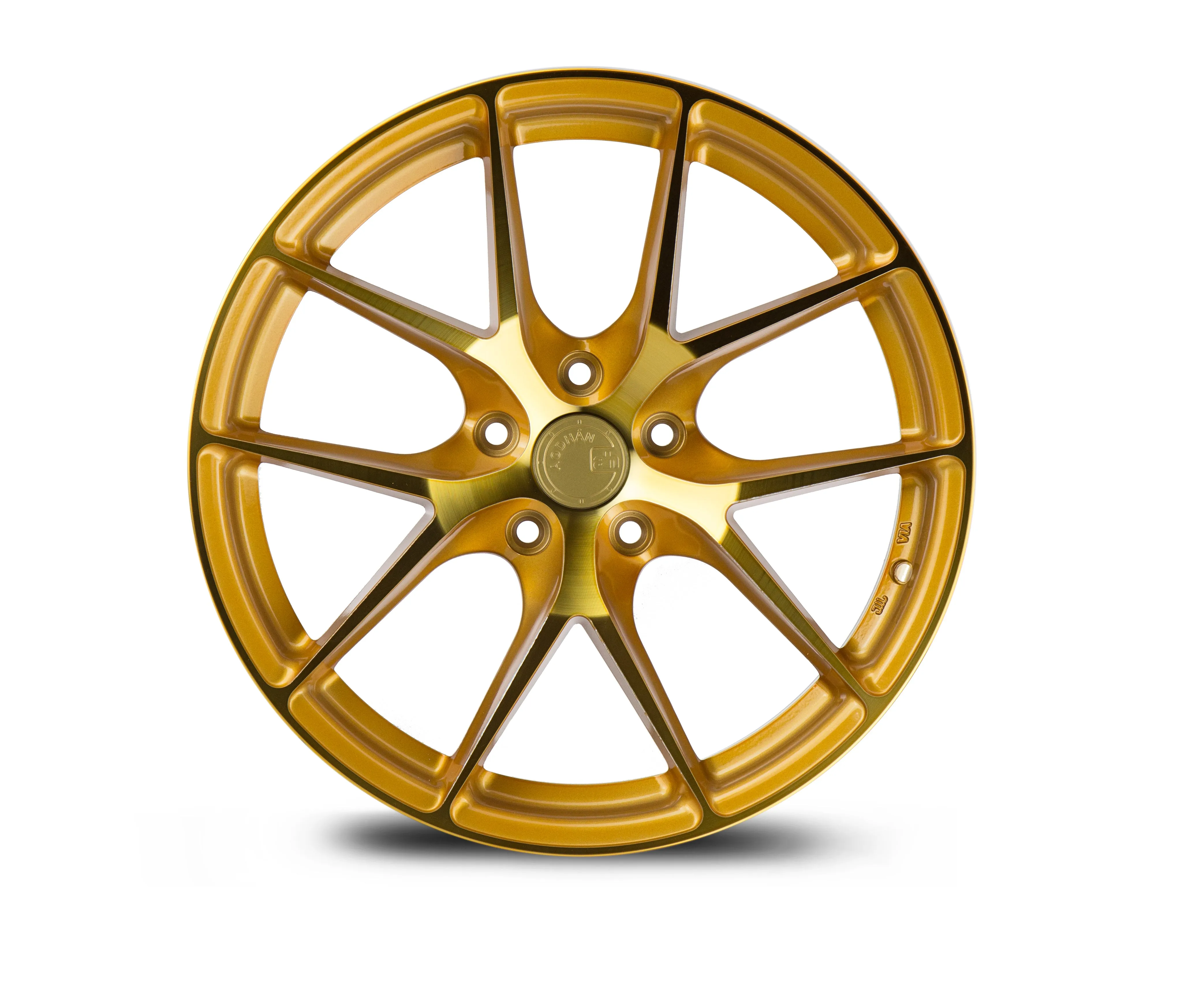 Aodhan LS007 19x9.5 5X114.3  35 Gold Machined Face