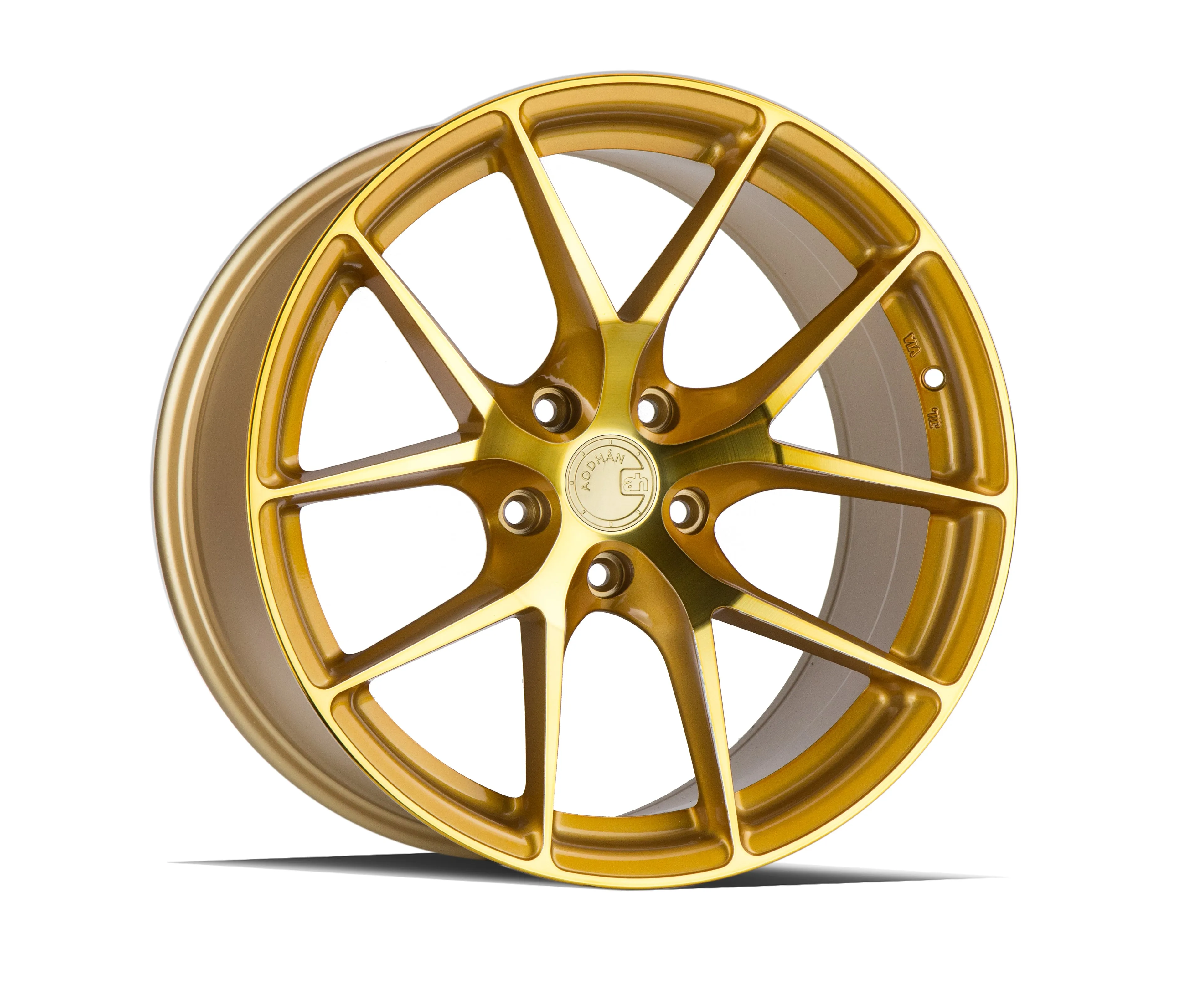 Aodhan LS007 19x9.5 5X114.3  35 Gold Machined Face