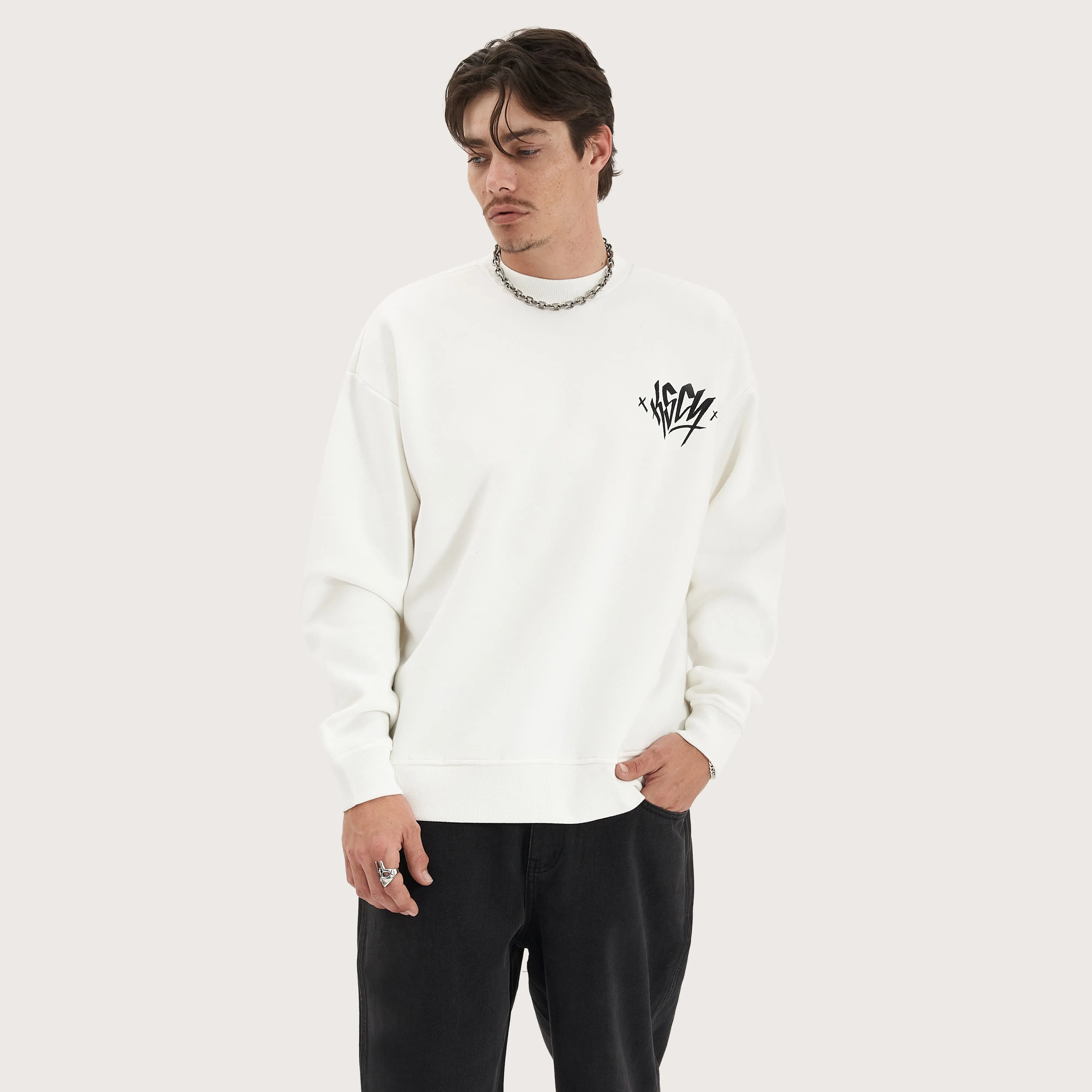 Arcane  Heavy Relaxed Jumper Natural White
