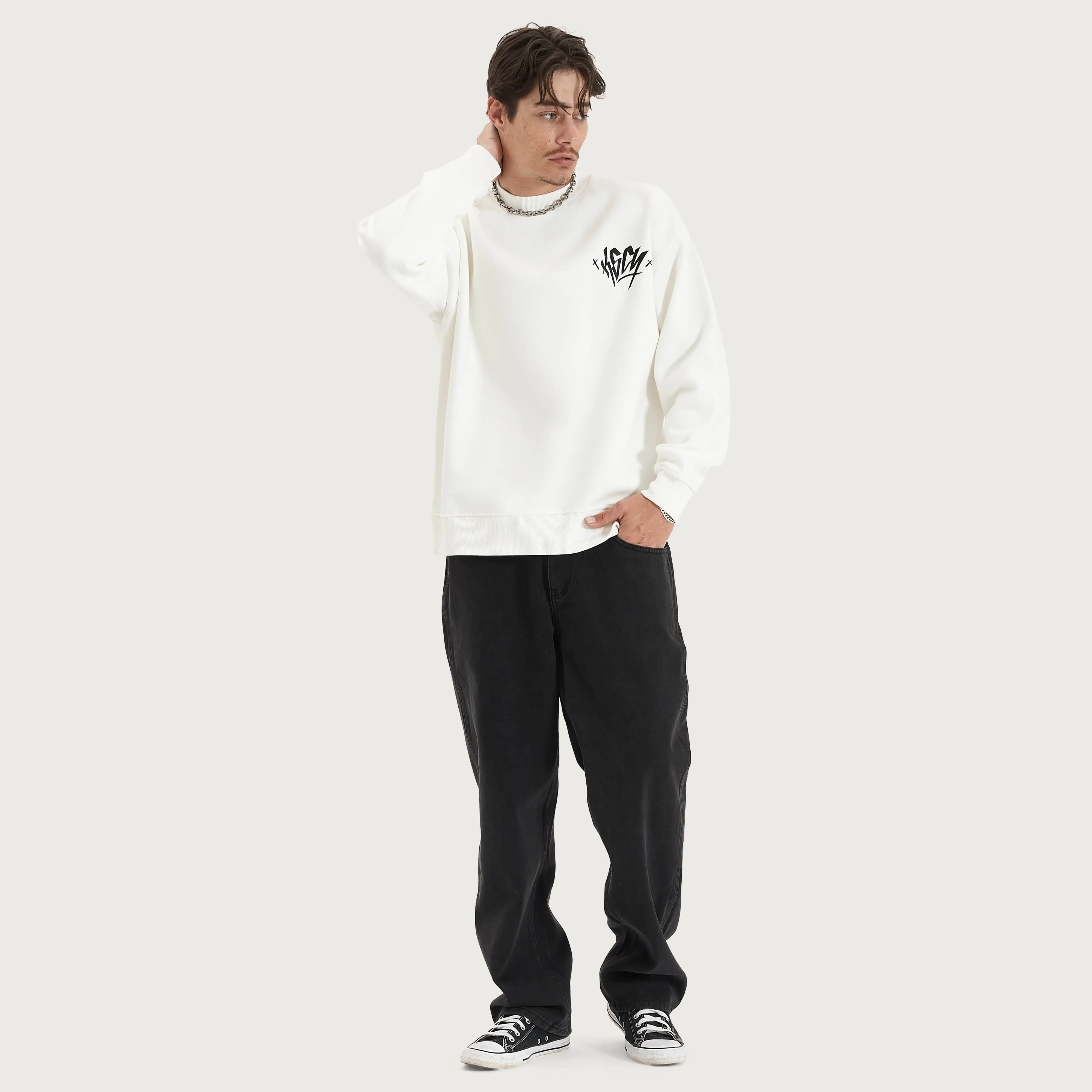 Arcane  Heavy Relaxed Jumper Natural White