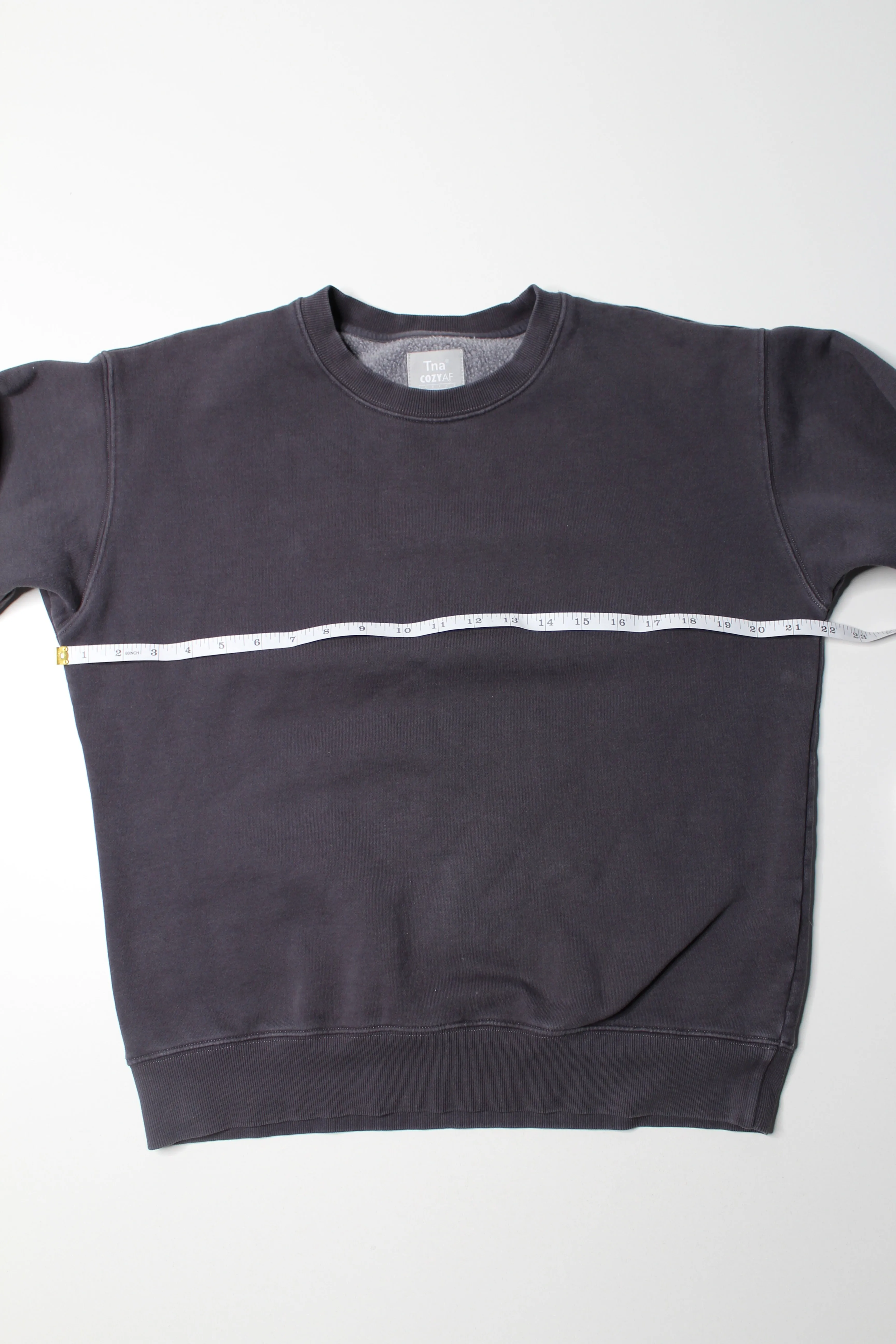 Aritzia TNA grey COZY AF fleece sweater, size small (matching jogger available )
