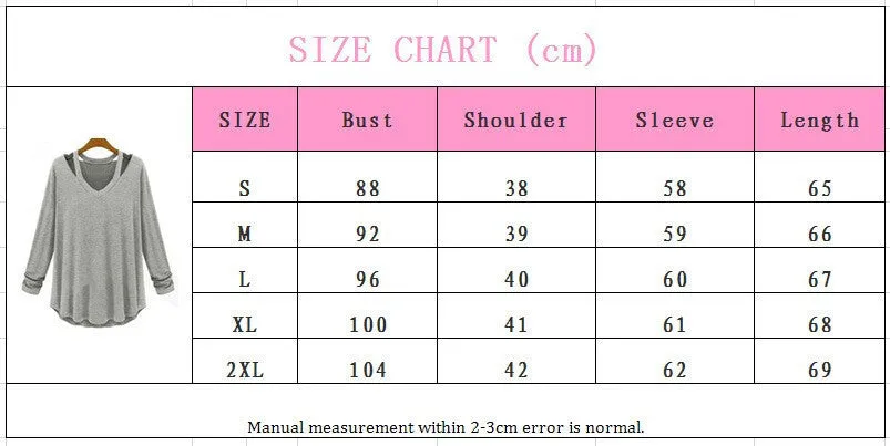 Arrival Women Loose Casual Trendy Shirt Off Shoulder Long Sleeve V-Neck Tops Blouse Plus Size S-5XL 3 Colors