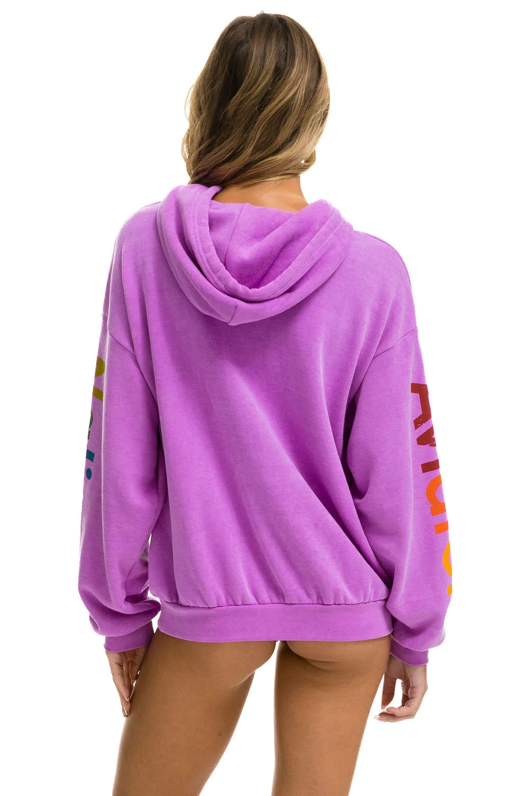 AVIATOR NATION LAS VEGAS RELAXED PULLOVER HOODIE - NEON PURPLE
