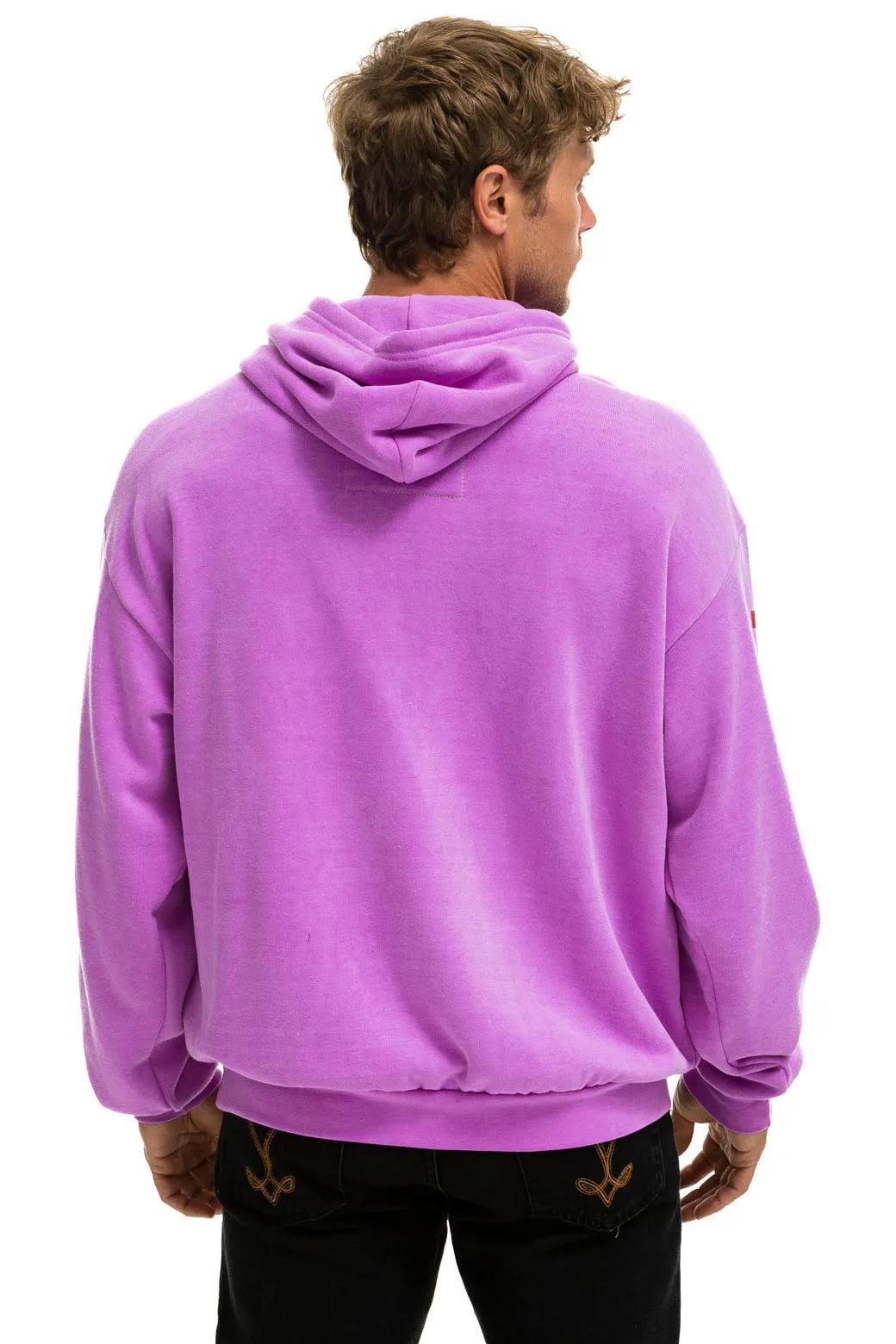AVIATOR NATION LAS VEGAS RELAXED PULLOVER HOODIE - NEON PURPLE