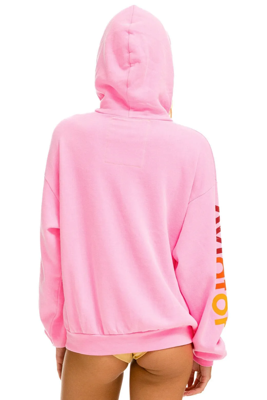 AVIATOR NATION MIAMI RELAXED PULLOVER HOODIE - NEON PINK