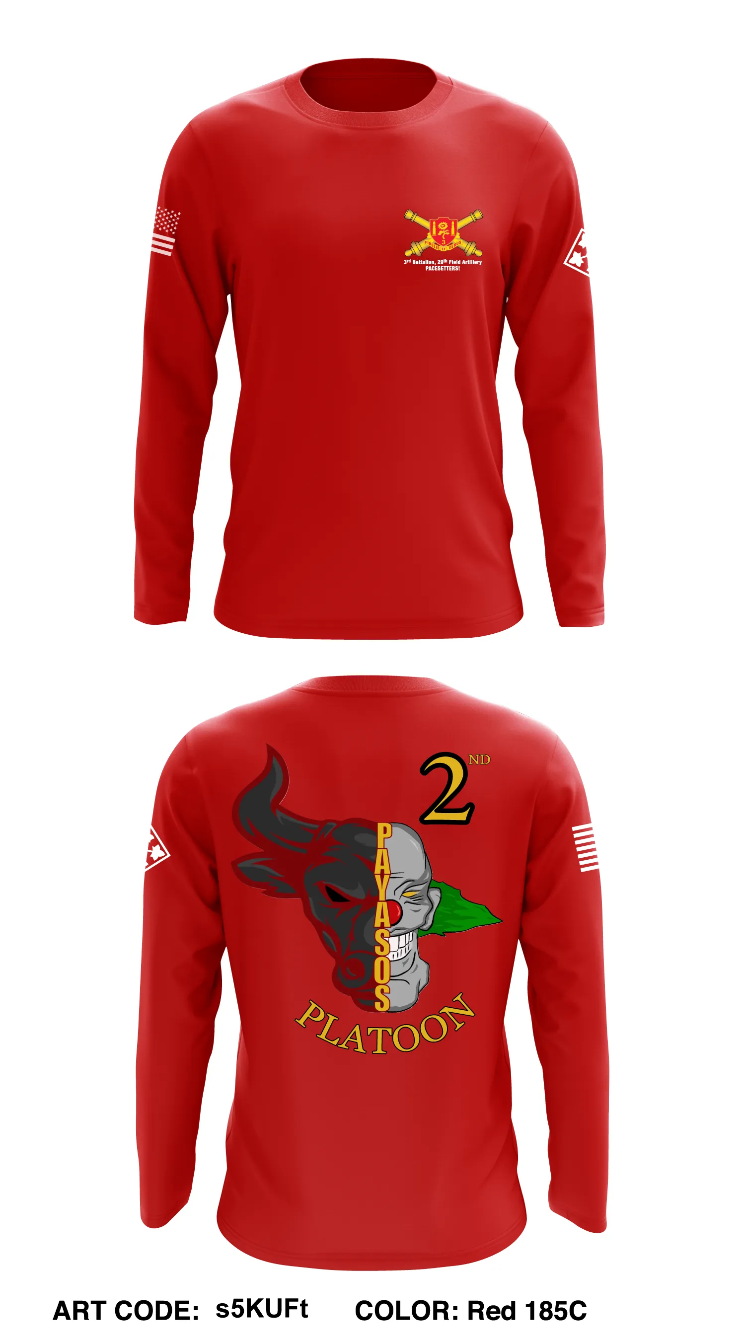 B Btry, 3 BN, 29 FAR, 3ABCT Core Men's LS Performance Tee - s5KUFt