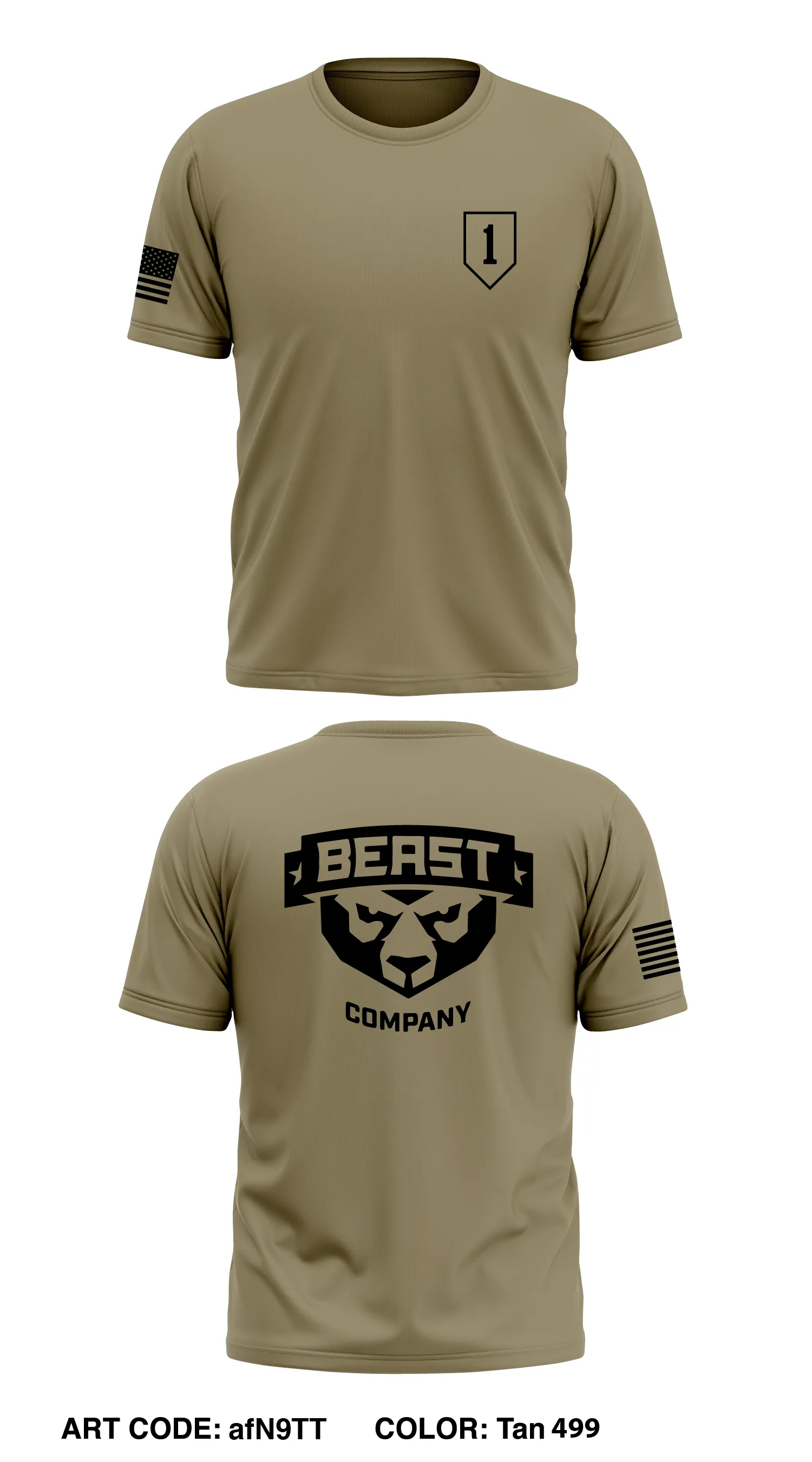 B Co, 1BEB , 1BDE , 1ID Store 1 Core Men's SS Performance Tee - afN9TT